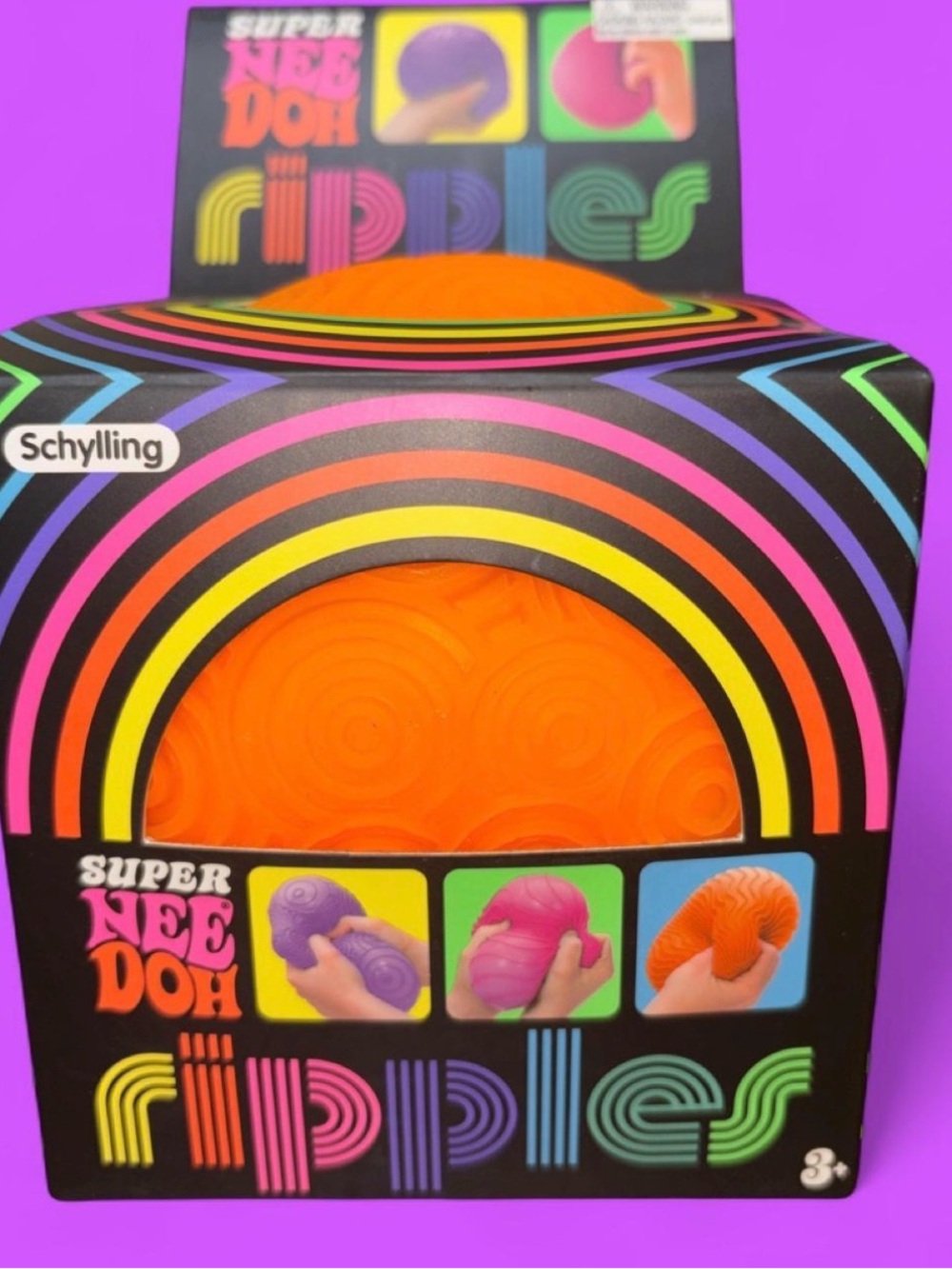 Schylling Super NeeDoh Ripples Orange Sensory Toy 💯 authentic